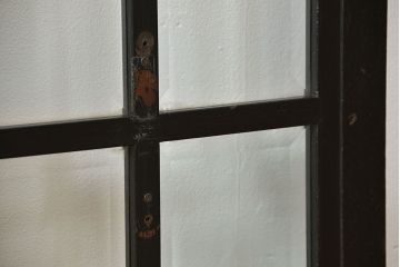 アンティーク 古い洋館の上質な面取りガラス 観音扉1対(7)(窓、両開き戸、両開き窓)