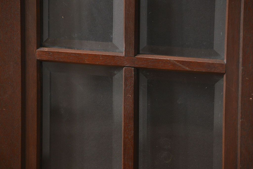 アンティーク 古い洋館の上質な面取りガラス 観音扉1対(8)(窓、両開き戸、両開き窓)