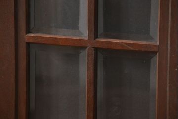 アンティーク 古い洋館の上質な面取りガラス 観音扉1対(8)(窓、両開き戸、両開き窓)