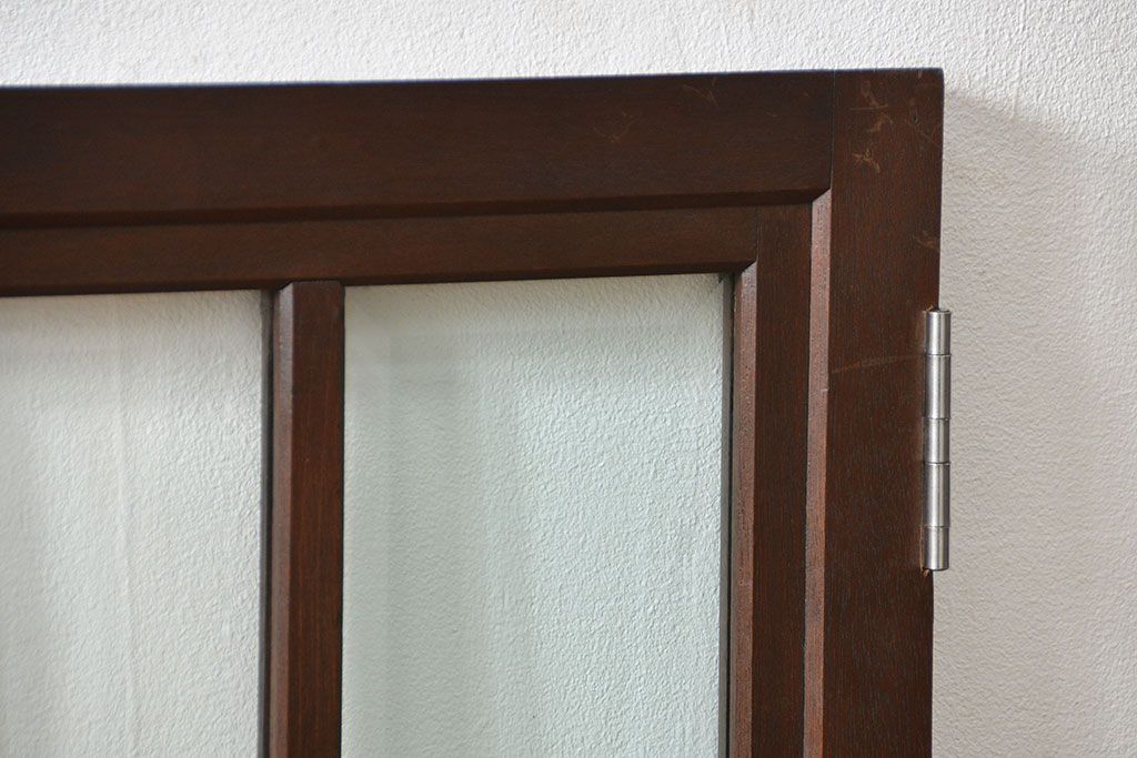 アンティーク 古い洋館の上質な面取りガラス 観音扉1対(8)(窓、両開き戸、両開き窓)