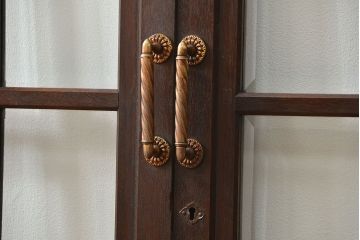 アンティーク 古い洋館の上質な面取りガラス 観音扉1対(8)(窓、両開き戸、両開き窓)