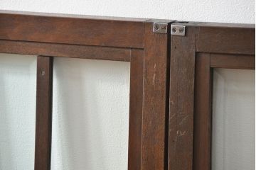 アンティーク 古い洋館の上質な面取りガラス 観音扉1対(8)(窓、両開き戸、両開き窓)