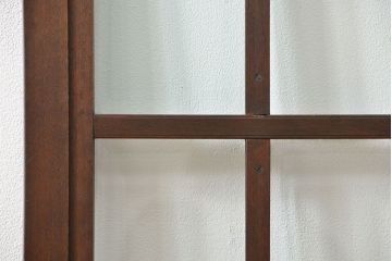 アンティーク 古い洋館の上質な面取りガラス 観音扉1対(8)(窓、両開き戸、両開き窓)