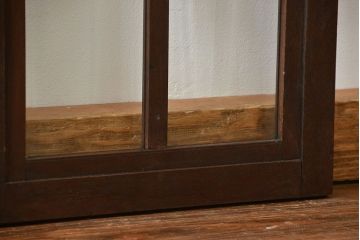 アンティーク 古い洋館の上質な面取りガラス 観音扉1対(8)(窓、両開き戸、両開き窓)