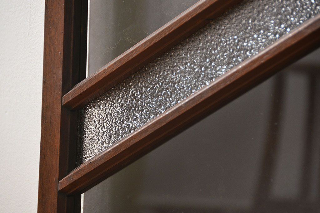 アンティーク  喫茶店のモダンデザイン両開き窓1対(3)(観音開き窓、ガラス戸、建具)