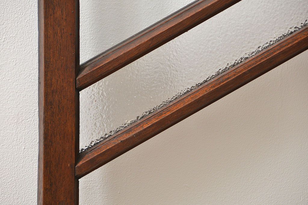 アンティーク  喫茶店のモダンデザイン両開き窓1対(3)(観音開き窓、ガラス戸、建具)