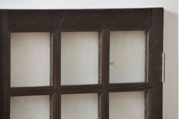 アンティーク  喫茶店のモダンデザイン両開き窓1対(3)(観音開き窓、ガラス戸、建具)