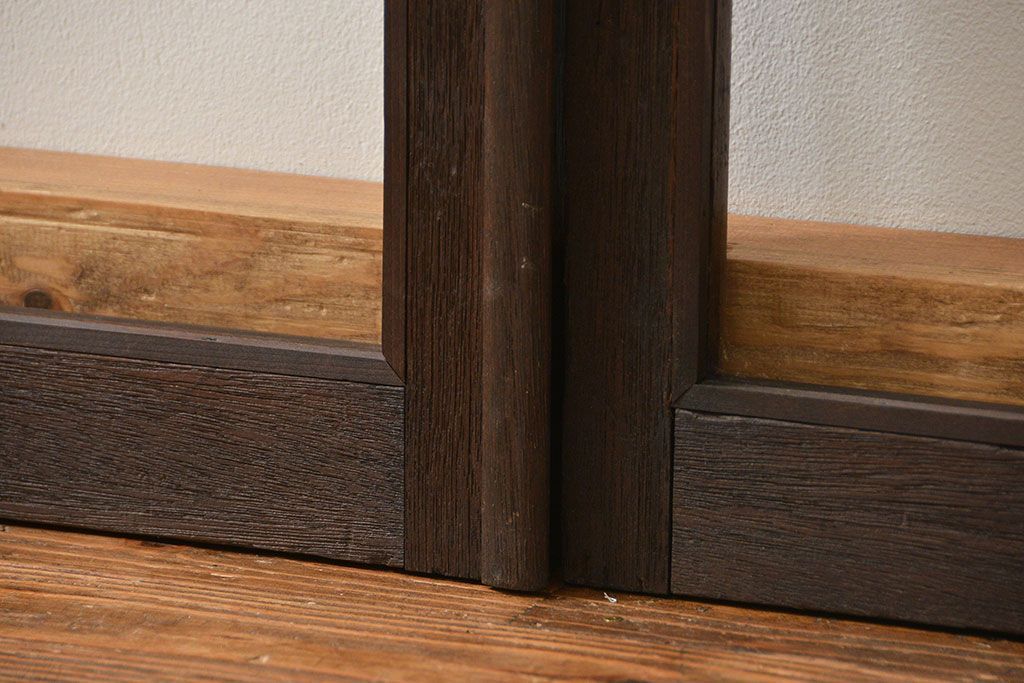 アンティーク  喫茶店のモダンデザイン両開き窓1対(3)(観音開き窓、ガラス戸、建具)