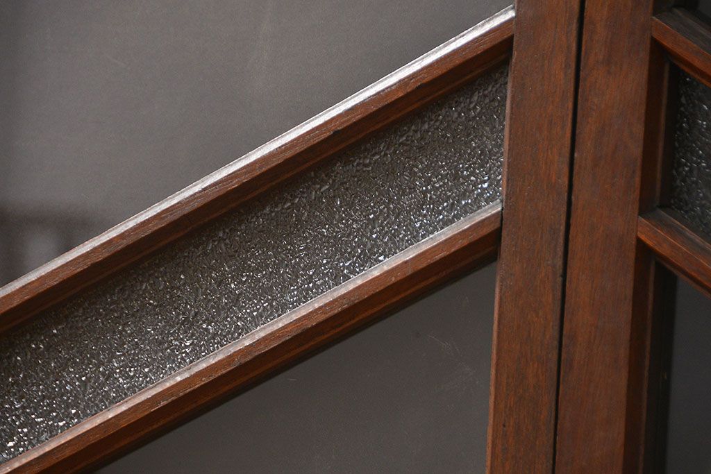 アンティーク 喫茶店のモダンデザイン両開き窓1対(4)(観音開き窓、ガラス戸、建具)