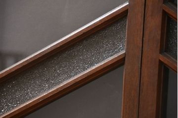 アンティーク 喫茶店のモダンデザイン両開き窓1対(4)(観音開き窓、ガラス戸、建具)