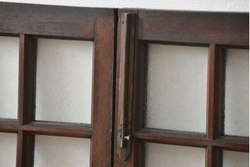 アンティーク 喫茶店のモダンデザイン両開き窓1対(4)(観音開き窓、ガラス戸、建具)