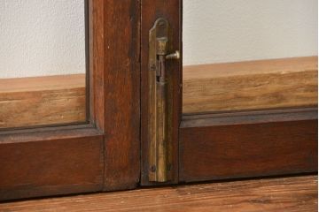 アンティーク 喫茶店のモダンデザイン両開き窓1対(4)(観音開き窓、ガラス戸、建具)