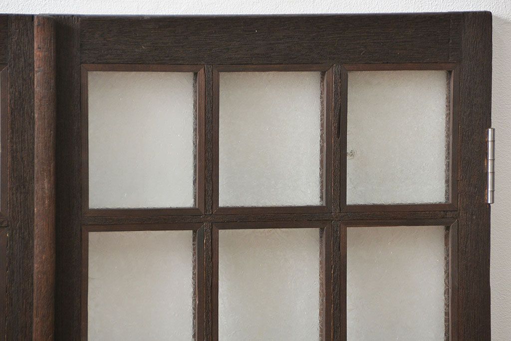 アンティーク 喫茶店のモダンデザイン両開き窓1対(4)(観音開き窓、ガラス戸、建具)