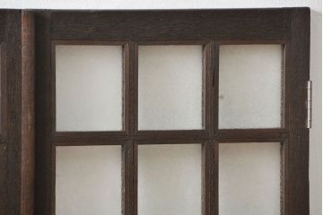 アンティーク 喫茶店のモダンデザイン両開き窓1対(4)(観音開き窓、ガラス戸、建具)