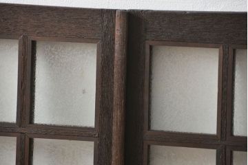 アンティーク 喫茶店のモダンデザイン両開き窓1対(4)(観音開き窓、ガラス戸、建具)