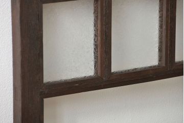 アンティーク 喫茶店のモダンデザイン両開き窓1対(4)(観音開き窓、ガラス戸、建具)