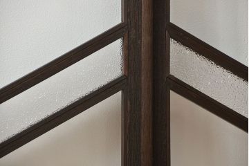 アンティーク 喫茶店のモダンデザイン両開き窓1対(4)(観音開き窓、ガラス戸、建具)