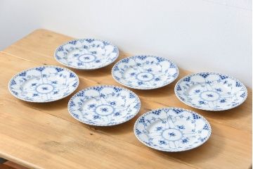 中古 ロイヤルコペンハーゲン フルレースプレート 6枚(19cm)