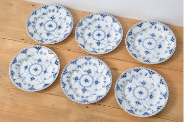 中古 ロイヤルコペンハーゲン フルレースプレート 6枚(19cm)