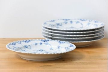 アンティーク雑貨　中古 ロイヤルコペンハーゲン フルレース プレート 6枚(25cm)