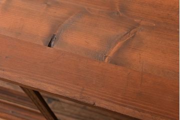 アンティーク家具　アンティーク 鉄脚付きのシンプルなガラス収納棚(1)(ローボード、飾り棚、サイドボード)