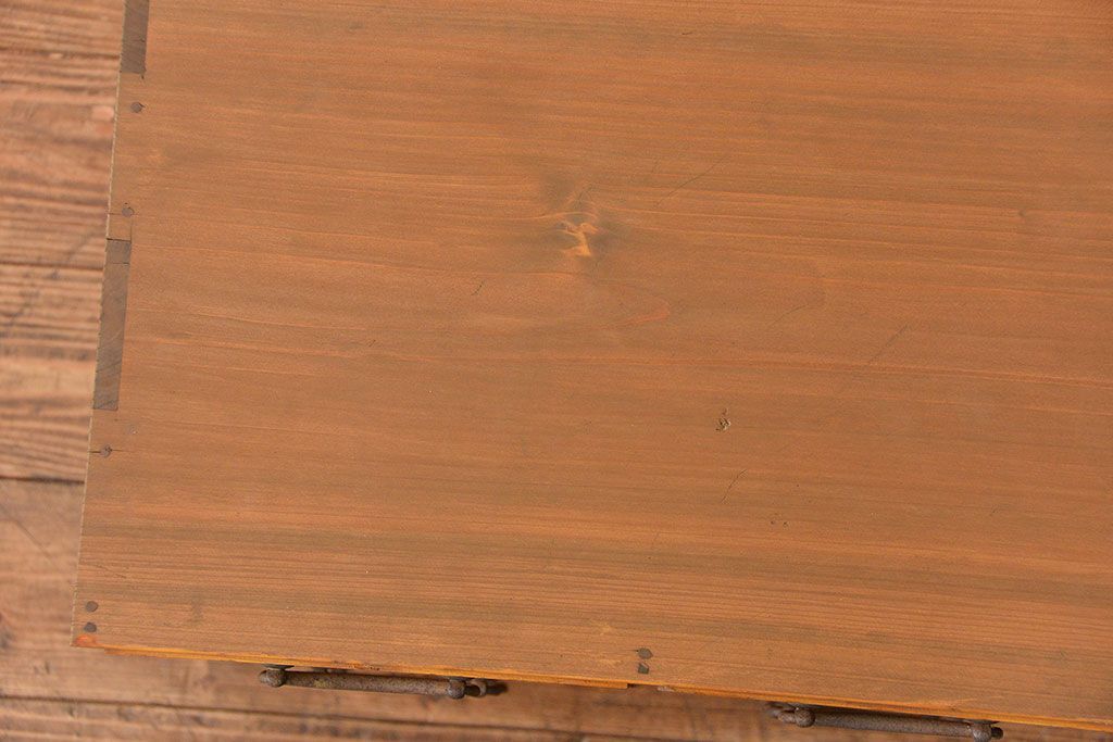 レトロ家具　昭和レトロ 古い木のかわいい6杯引き出し箱(1)(ドロワー、小物入れ、チェスト)