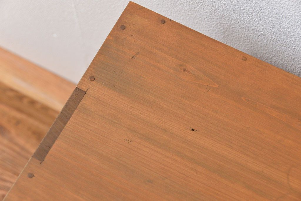 レトロ家具　昭和レトロ 古い木のかわいい6杯引き出し箱(1)(ドロワー、小物入れ、チェスト)
