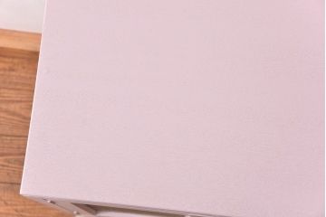 アンティーク家具　アンティーク かわいいペイントのダイヤガラス収納棚(本箱、ブックケース)