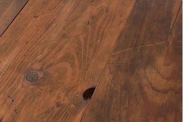 アンティーク家具　アンティーク 古材天板の鉄枠付き鉄脚テーブル(1)(作業台、デスク、陳列台、机、在宅ワーク、在宅用鉄足)