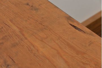 アンティーク家具　アンティーク 古材天板の鉄枠付き鉄脚テーブル(2)(作業台、デスク、陳列台、机、在宅ワーク、在宅用鉄足)