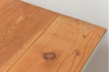 アンティーク家具　アンティーク 古材天板の鉄枠付き　大きな鉄脚テーブル(1)(作業台・デスク・陳列台・机)