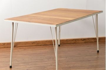 アンティーク家具　アンティーク 古材天板の鉄枠付き　大きな鉄脚テーブル(1)(作業台・デスク・陳列台・机)