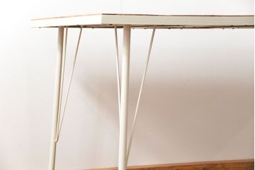 アンティーク家具　アンティーク 古材天板の鉄枠付き　大きな鉄脚テーブル(1)(作業台・デスク・陳列台・机)