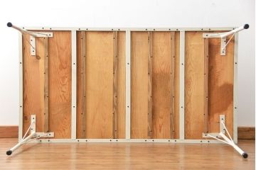 アンティーク家具　アンティーク 古材天板の鉄枠付き　大きな鉄脚テーブル(1)(作業台・デスク・陳列台・机)
