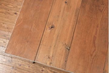 アンティーク家具　アンティーク 古材天板の鉄枠付き 大きな鉄脚テーブル(2)(作業台・デスク・陳列台・机)