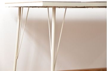 アンティーク家具　アンティーク 古材天板の鉄枠付き 大きな鉄脚テーブル(2)(作業台・デスク・陳列台・机)
