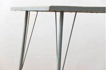 アンティーク家具　アンティーク　古材天板!鉄枠付き鉄脚のダイニングテーブル