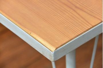 アンティーク家具　アンティーク　古材天板!鉄枠付き鉄脚のダイニングテーブル