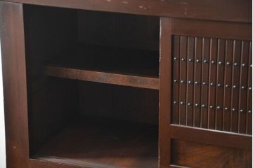 アンティーク家具　古民具・骨董 昇り引き出し付き二段重ね六尺水屋箪笥(食器棚、キッチンキャビネット)