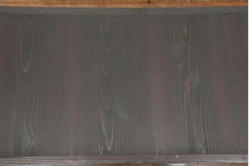 アンティーク家具　古民具・骨董 昇り引き出し付き二段重ね六尺水屋箪笥(食器棚、キッチンキャビネット)