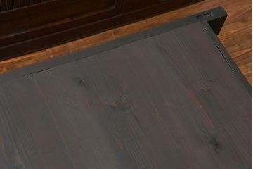 アンティーク家具　古民具・骨董 昇り引き出し付き二段重ね六尺水屋箪笥(食器棚、キッチンキャビネット)