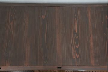 アンティーク家具　古民具・骨董 昇り引き出し付き二段重ね六尺水屋箪笥(食器棚、キッチンキャビネット)