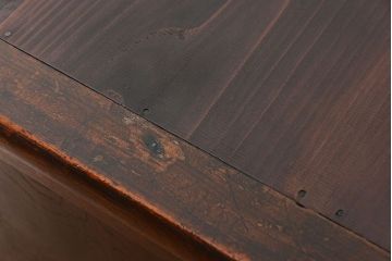アンティーク家具　古民具・骨董 前面欅材玉杢 上質な茶箪笥(1)