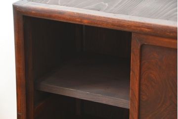 アンティーク家具　古民具・骨董 前面欅材玉杢 上質な茶箪笥(1)