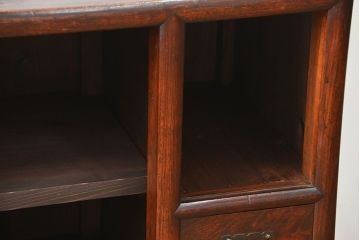 アンティーク家具　古民具・骨董 前面欅材玉杢 上質な茶箪笥(1)