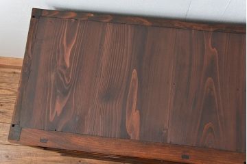 アンティーク家具　古民具・骨董 前面欅材玉杢 上質な茶箪笥(2)(水屋箪笥、収納棚)