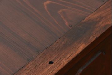 アンティーク家具　古民具・骨董 前面欅材玉杢 上質な茶箪笥(2)(水屋箪笥、収納棚)