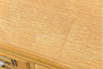 レトロ家具　昭和レトロ 重厚でかわいい脚付きナラ材カードケース(小引き出し、チェスト、ドロワー、図書館、図書室)