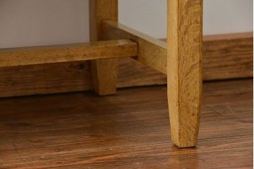 レトロ家具　昭和レトロ 重厚でかわいい脚付きナラ材カードケース(小引き出し、チェスト、ドロワー、図書館、図書室)