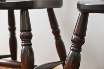 中古　松本民芸家具 ワイコムチェア2脚セット(2) 定価1脚=約88000円(椅子、イス、いす)